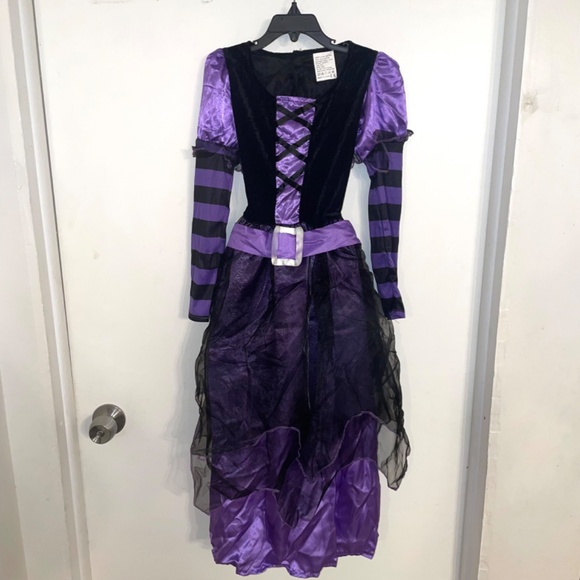 Little Naughty Violet Witch Girls Costume Size Large - Picture 8 of 16